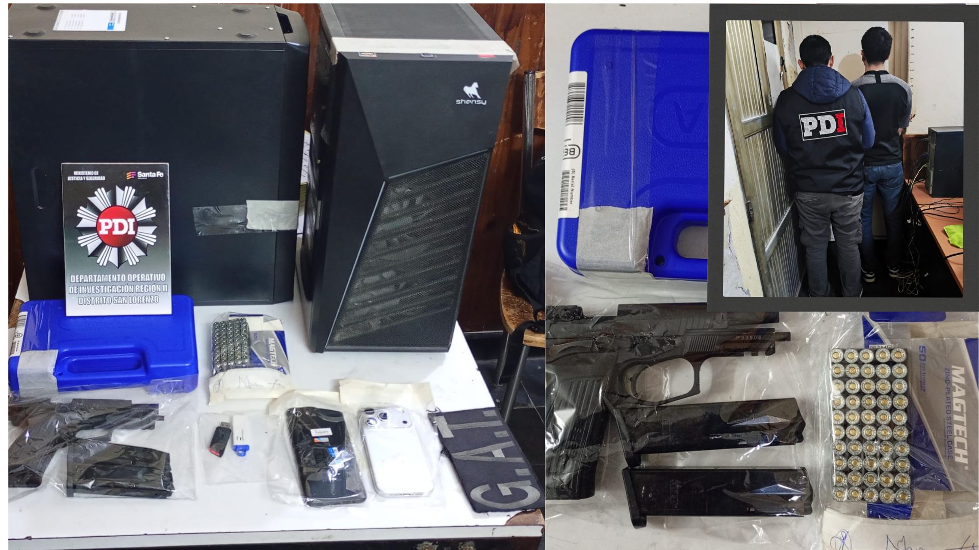 Detuvieron a un joven por amenazas en redes sociales y secuestraron una pistola 9 mm en Capitán Bermúdez