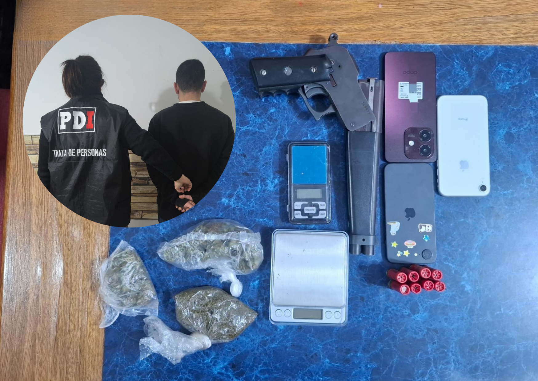 Arrancó por una denuncia de amenazas y terminó con un búnker desmantelado: detuvieron a un joven con un arma y droga en San Lorenzo