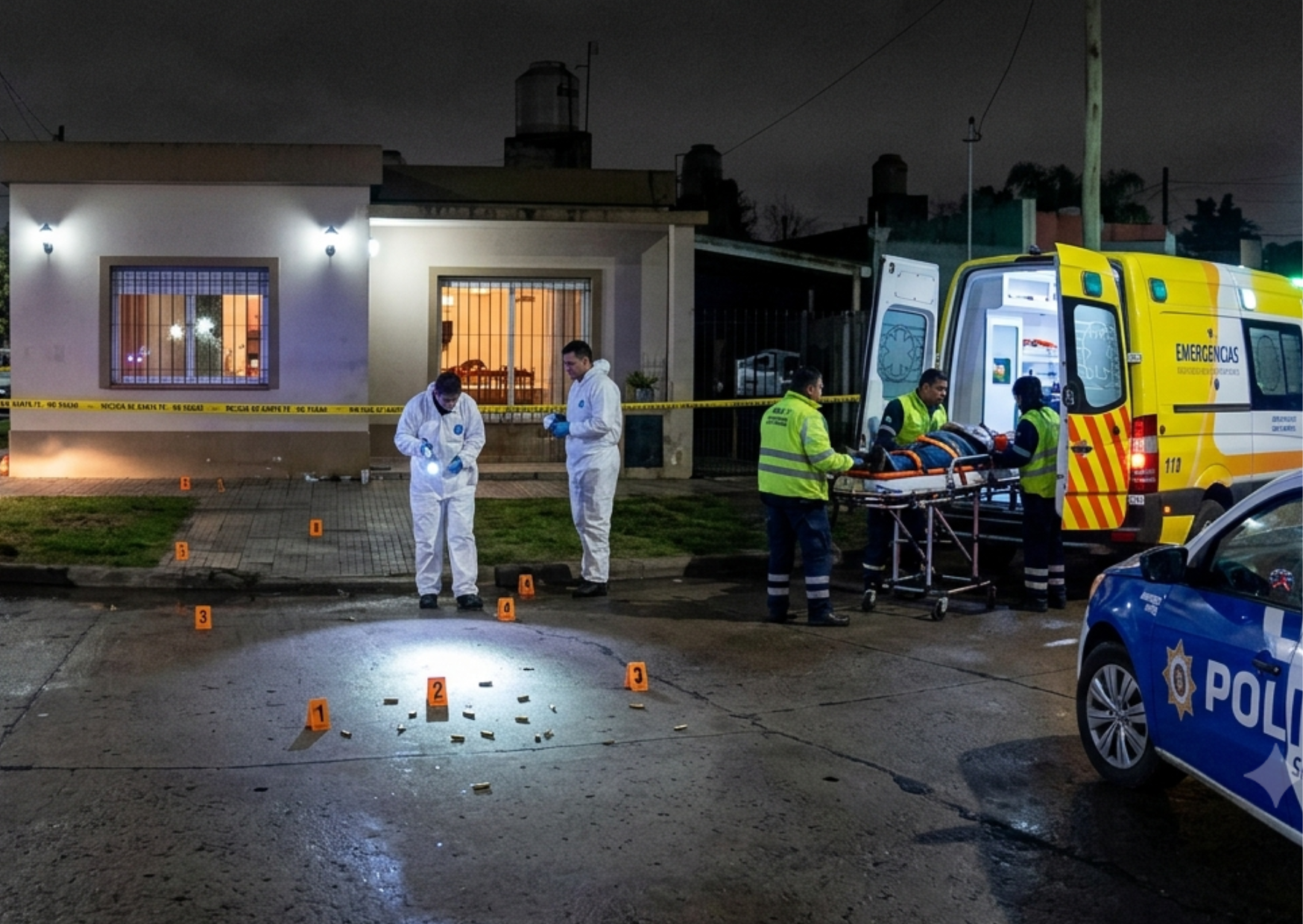 Ataque a balazos en San Lorenzo: le dispararon por la ventana mientras cenaba y está grave