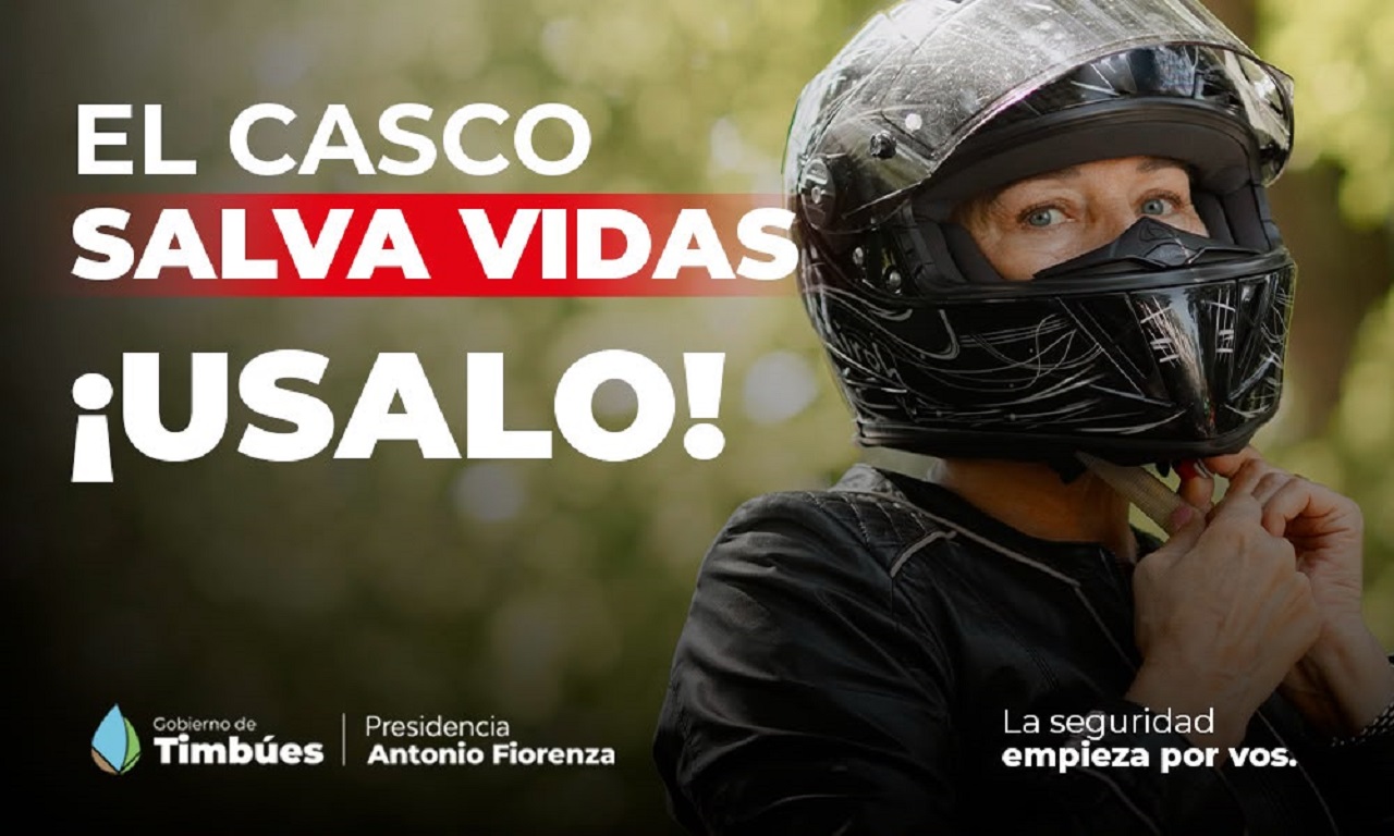 Timbúes suma campañas de concientización para exigir el uso del casco en motociclistas