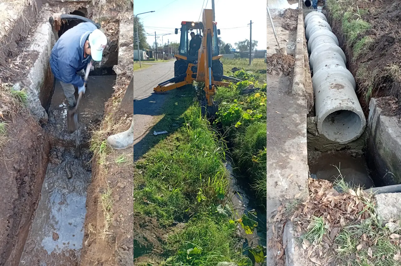 Trabajos de limpieza de desagües en San Lorenzo ante la posible llegada de El Niño.