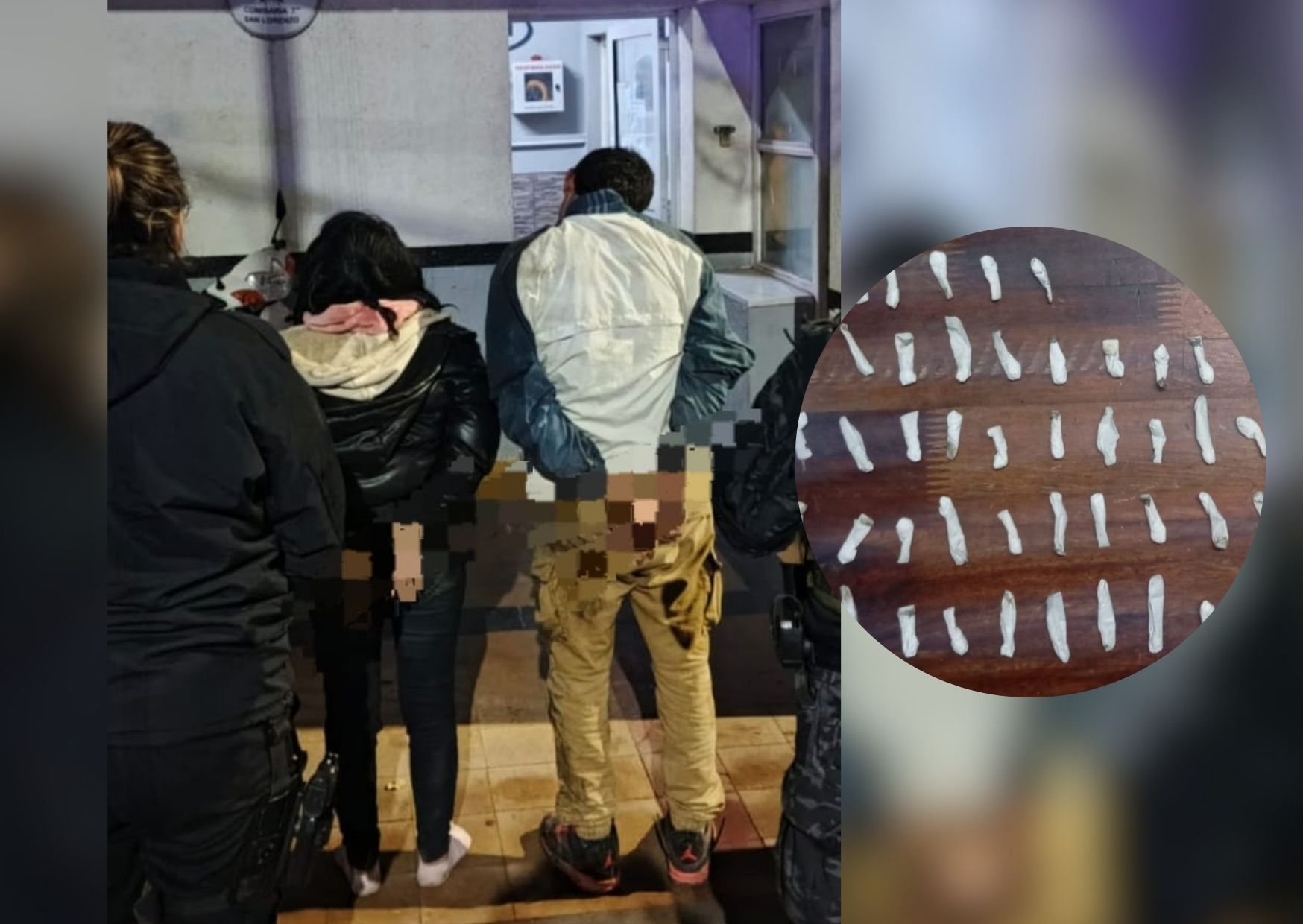Atrapan a una pareja con decenas de dosis de cocaína en las calles de San Lorenzo