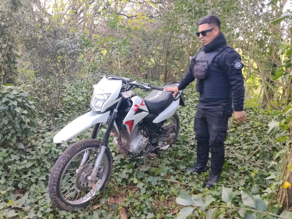 Moto robada en Serodino que fue recuperada por la Policía