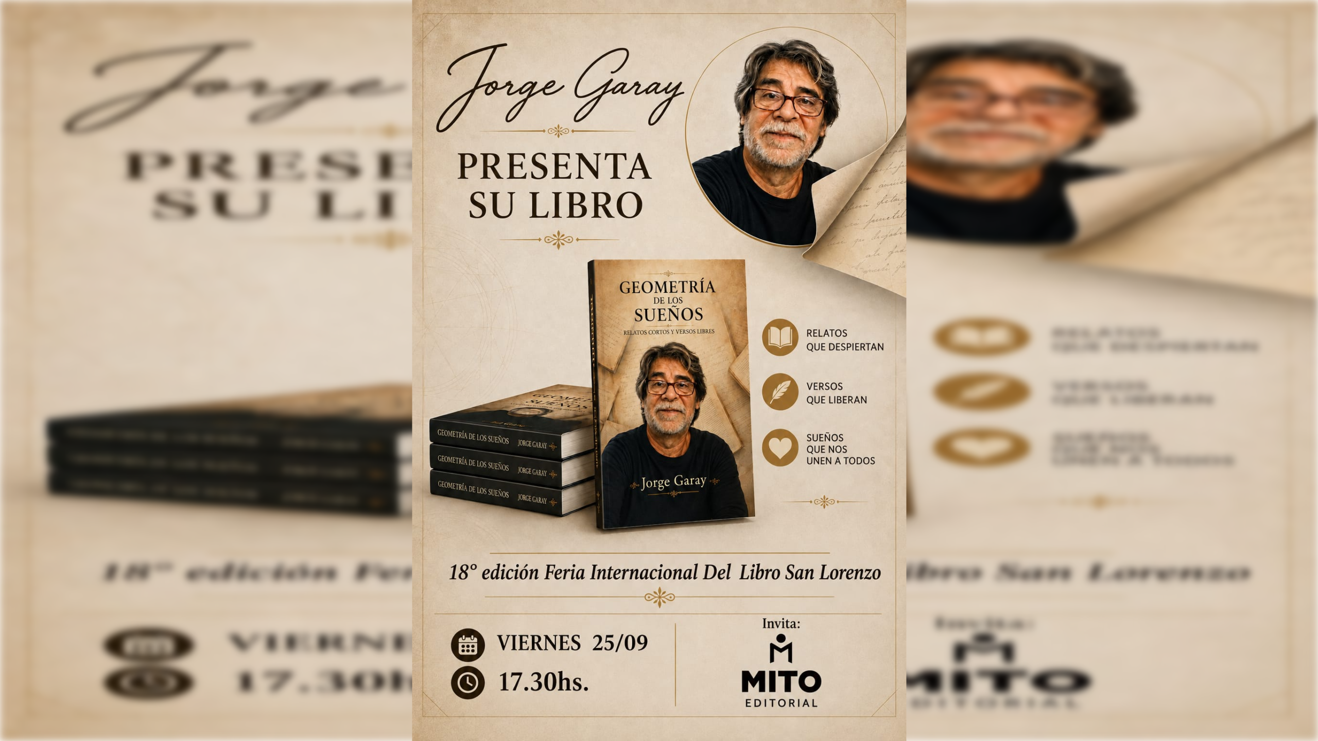 Jorge Garay presenta “Geometría de los sueños” en la Feria del Libro de San Lorenzo