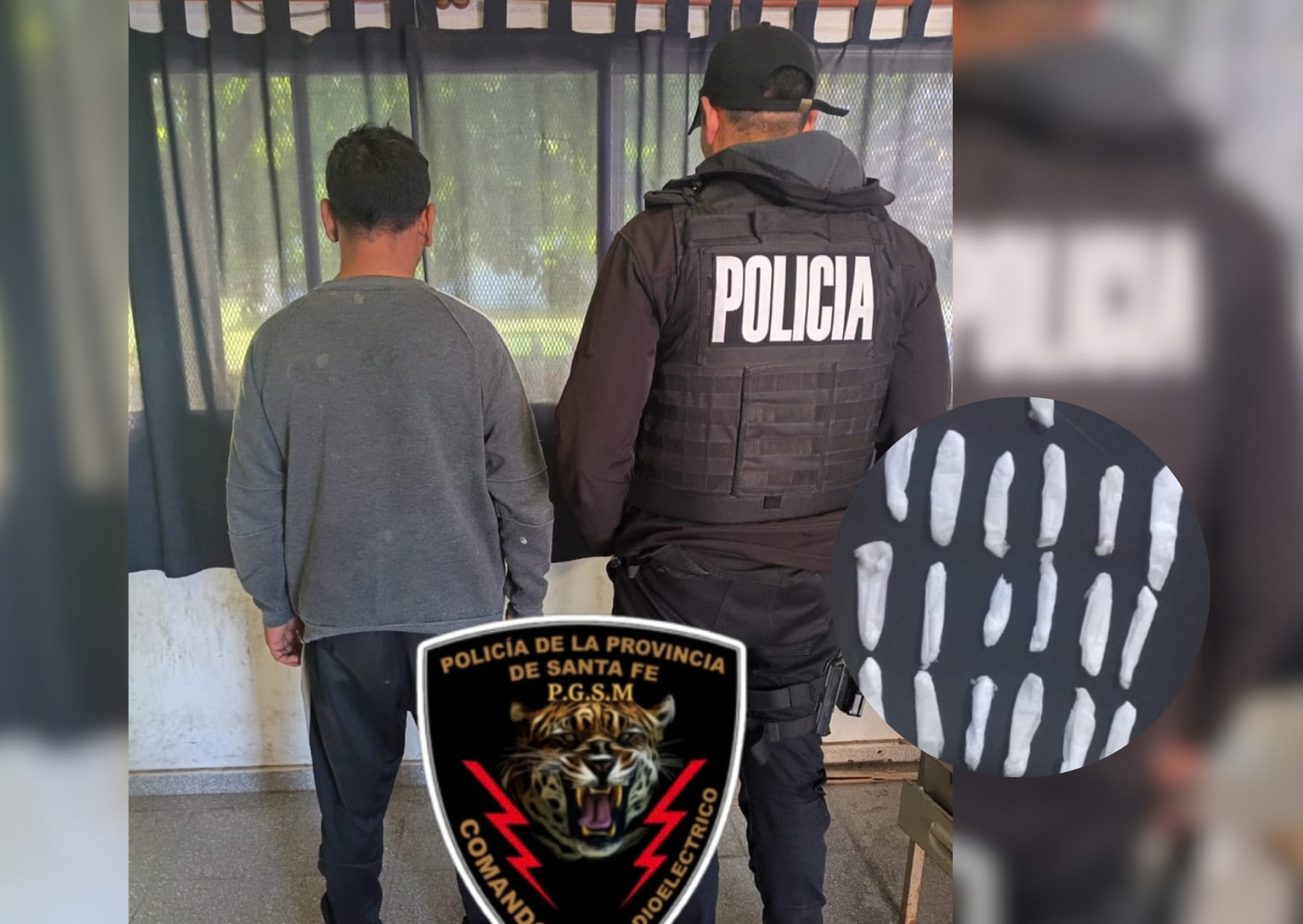Policía detuvo a un hombre con 19 envoltorios en Puerto General San Martín