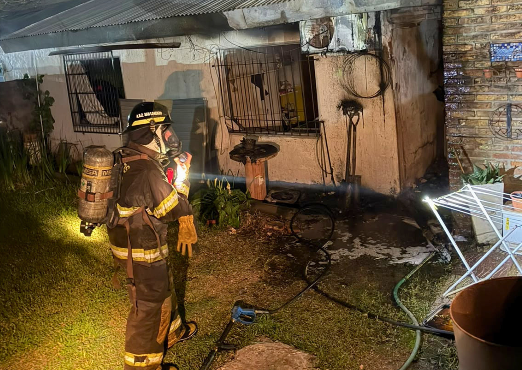 Incendio en una vivienda de Ricardone