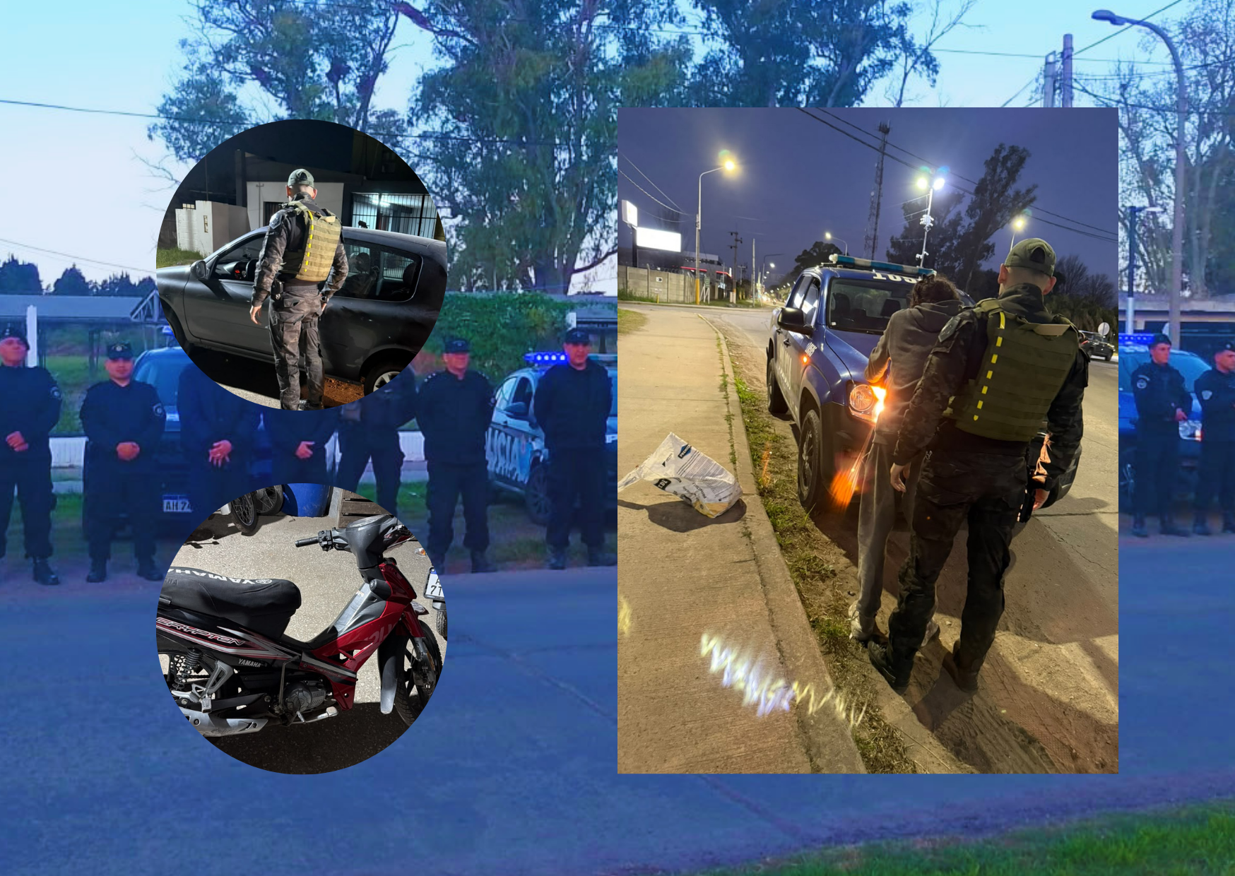 Despliegue policial en San Lorenzo: 122 identificados, dos detenidos por robo de moto y una mujer demorada con pedido de paradero