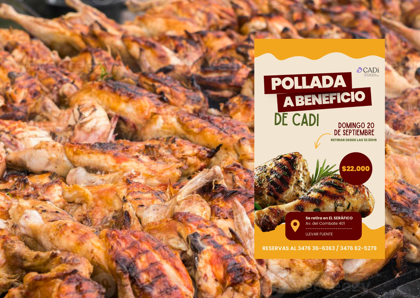 Venta solidaria de pollos organizada por CADi en San Lorenzo