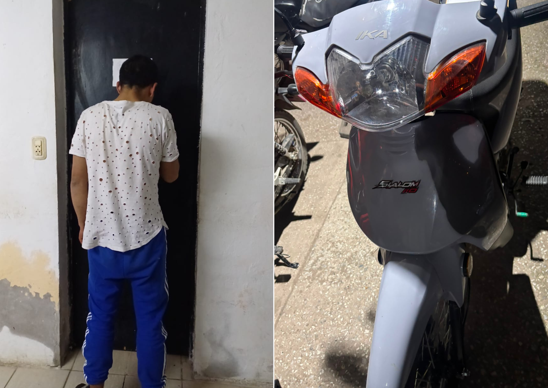 San Lorenzo: La policía interceptó a un joven que caminaba con una moto robada