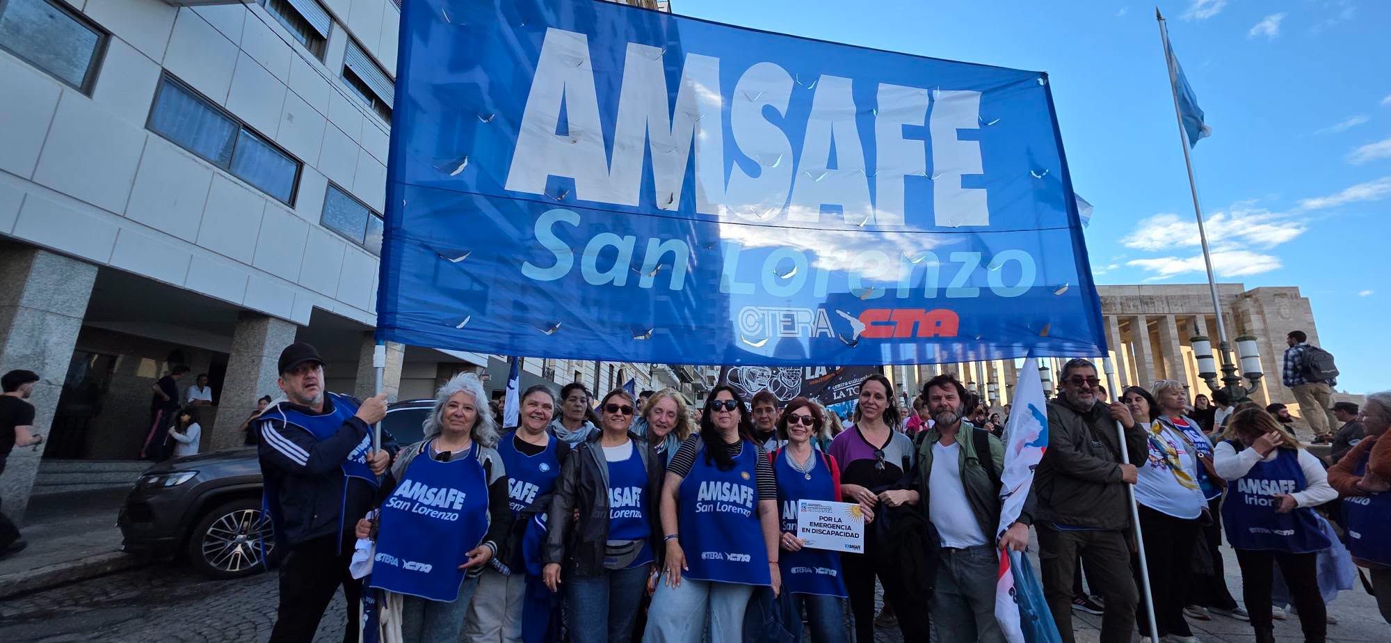 Amsafe San Lorenzo participó de la Marcha Federal Educativa en Buenos Aires y Rosario