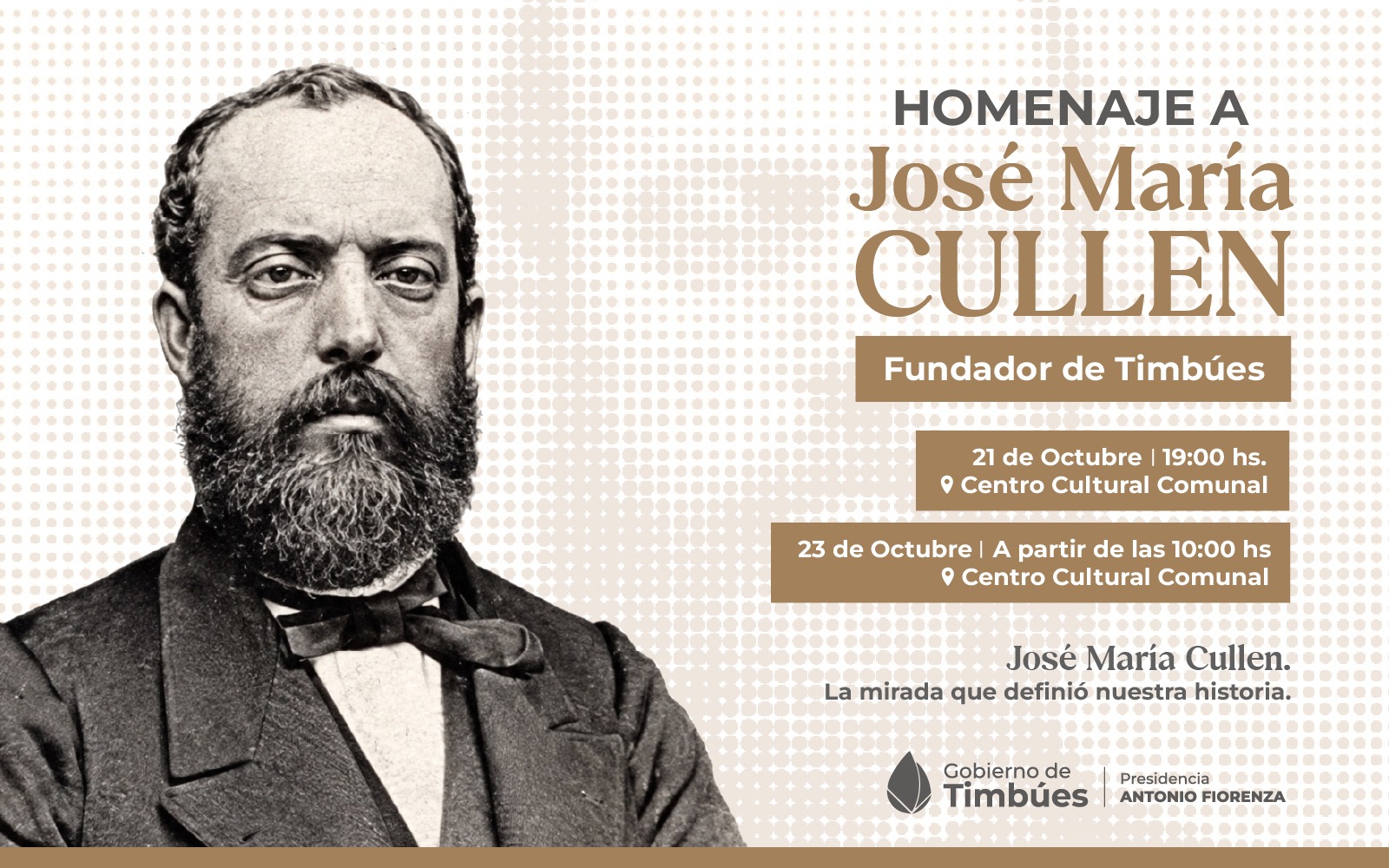 Timbúes homenajea a José María Cullen, el fundador del pueblo, a 150 años de su muerte