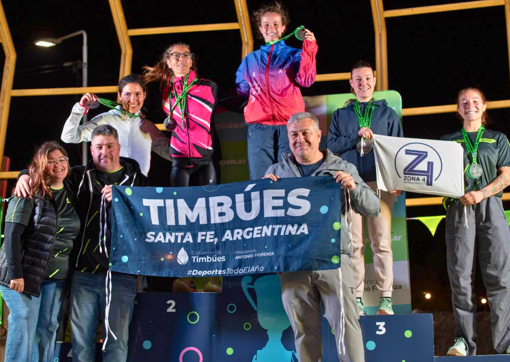 Más de 1000 personas corrieron la primera maratón nocturna de Timbúes