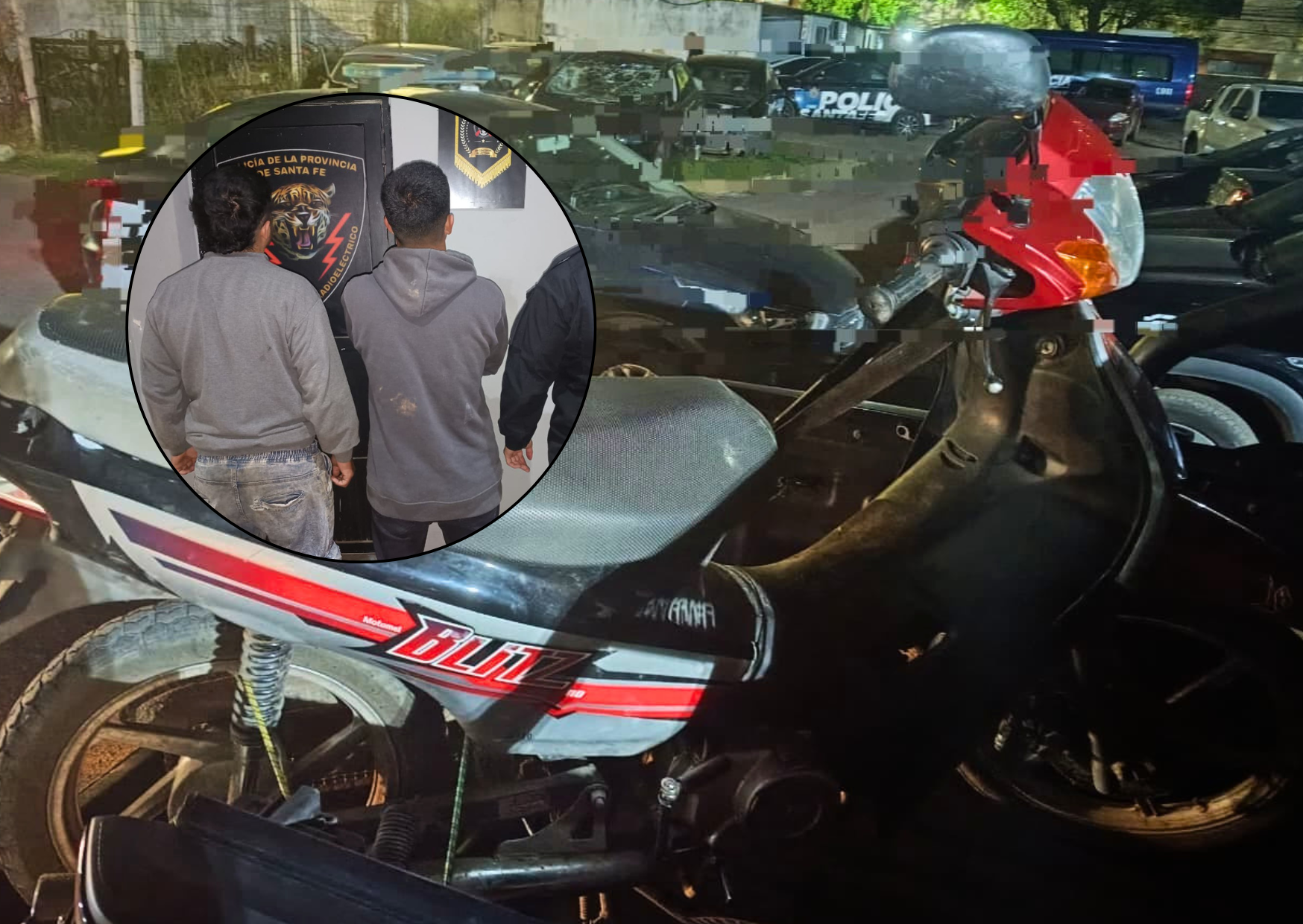 Detuvieron a dos hombres en San Lorenzo que circulaban en una moto con pedido de secuestro vigente
