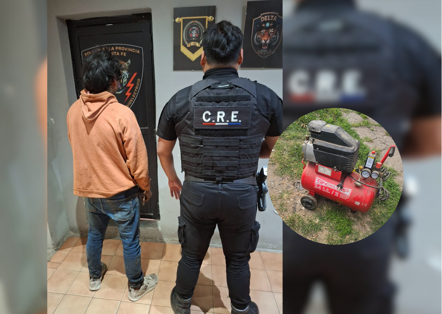 San Lorenzo: detuvieron a un joven de 24 años por el robo de un compresor tras una persecución de un vecino
