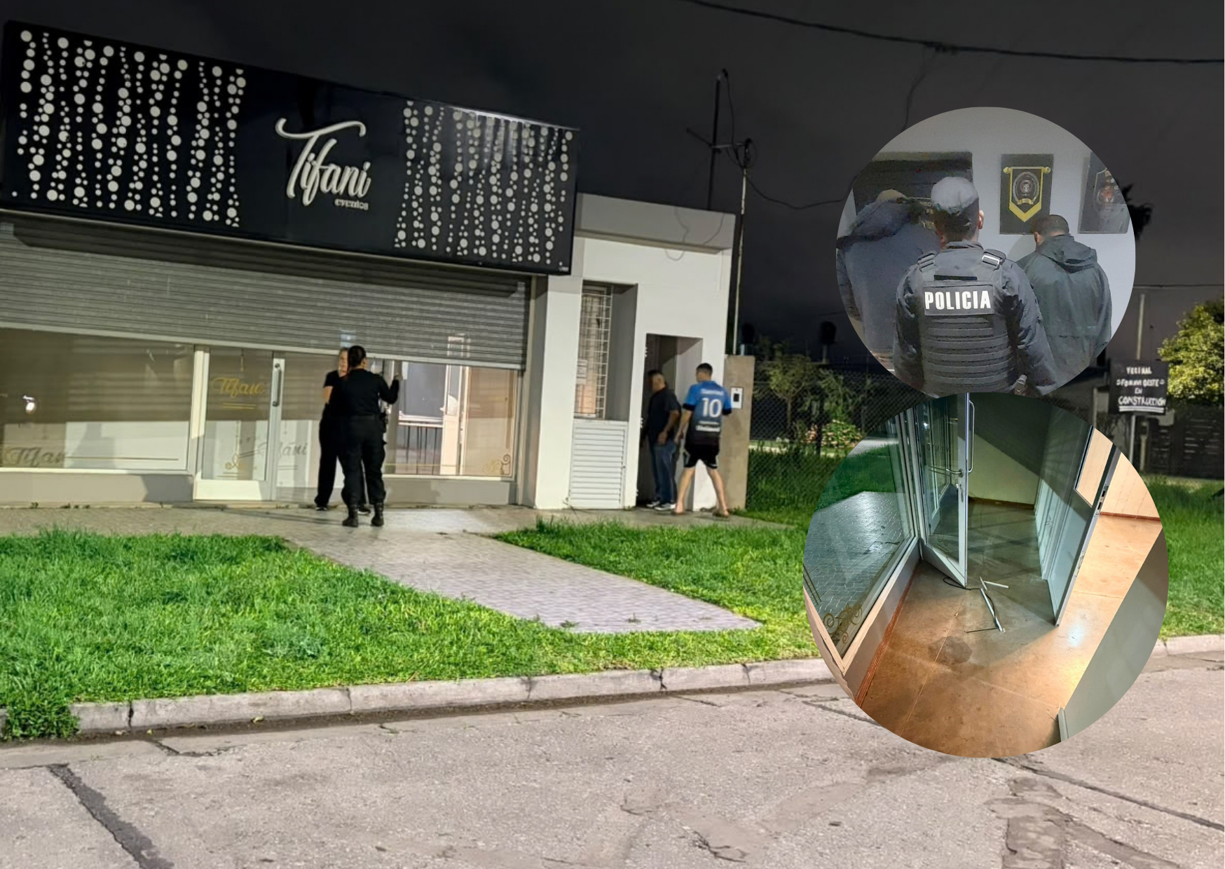 San Lorenzo: Cayeron dos delincuentes tras violentar un salón de eventos y llevarse un televisor